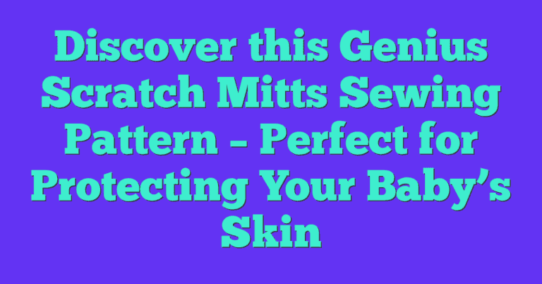 Discover This Genius Scratch Mitts Sewing Pattern – Perfect For ...
